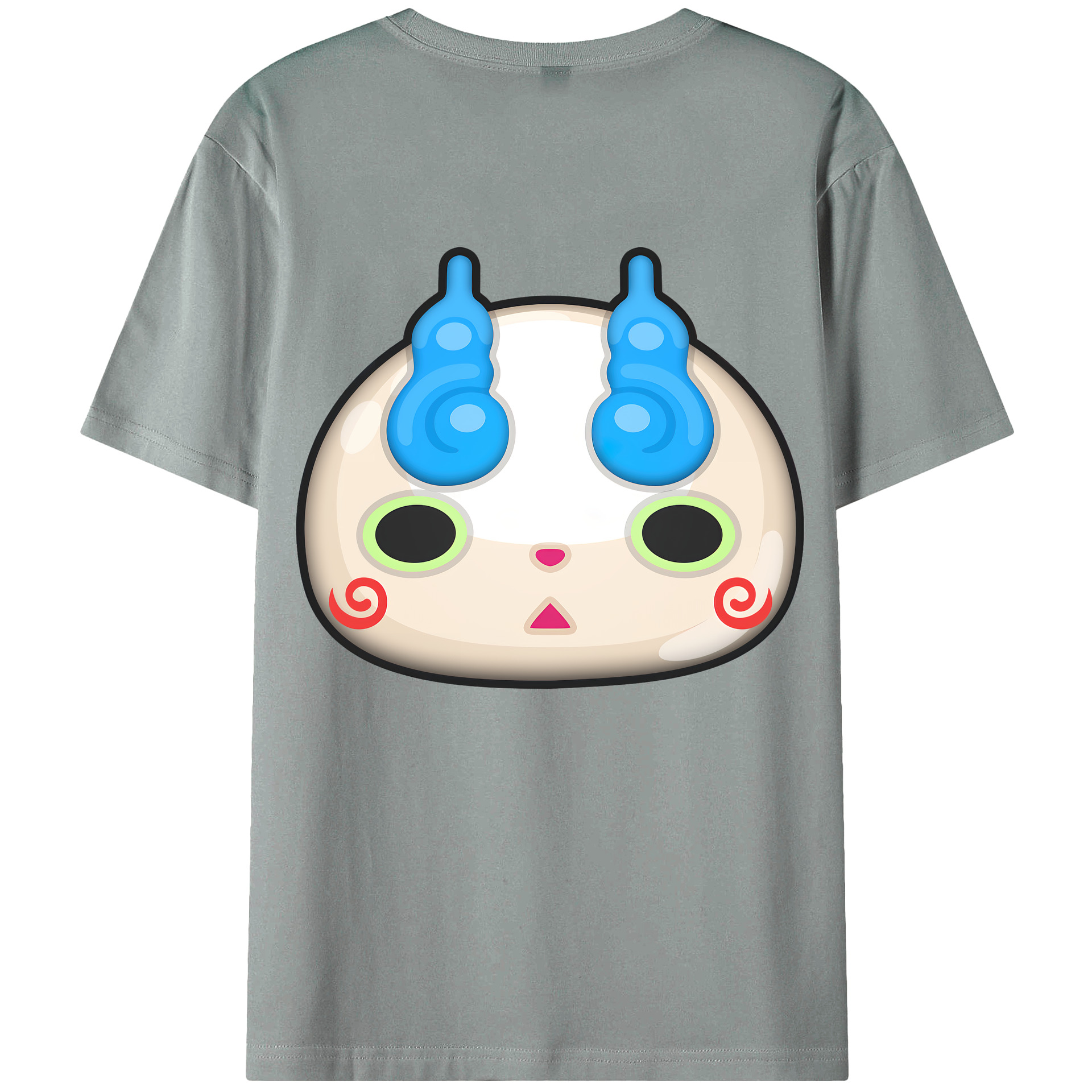 （画像用） 妖怪ウォッチ Yo-kai Watch 綿100％ メンズ半袖Tシャツ（バックプリント） 通気性